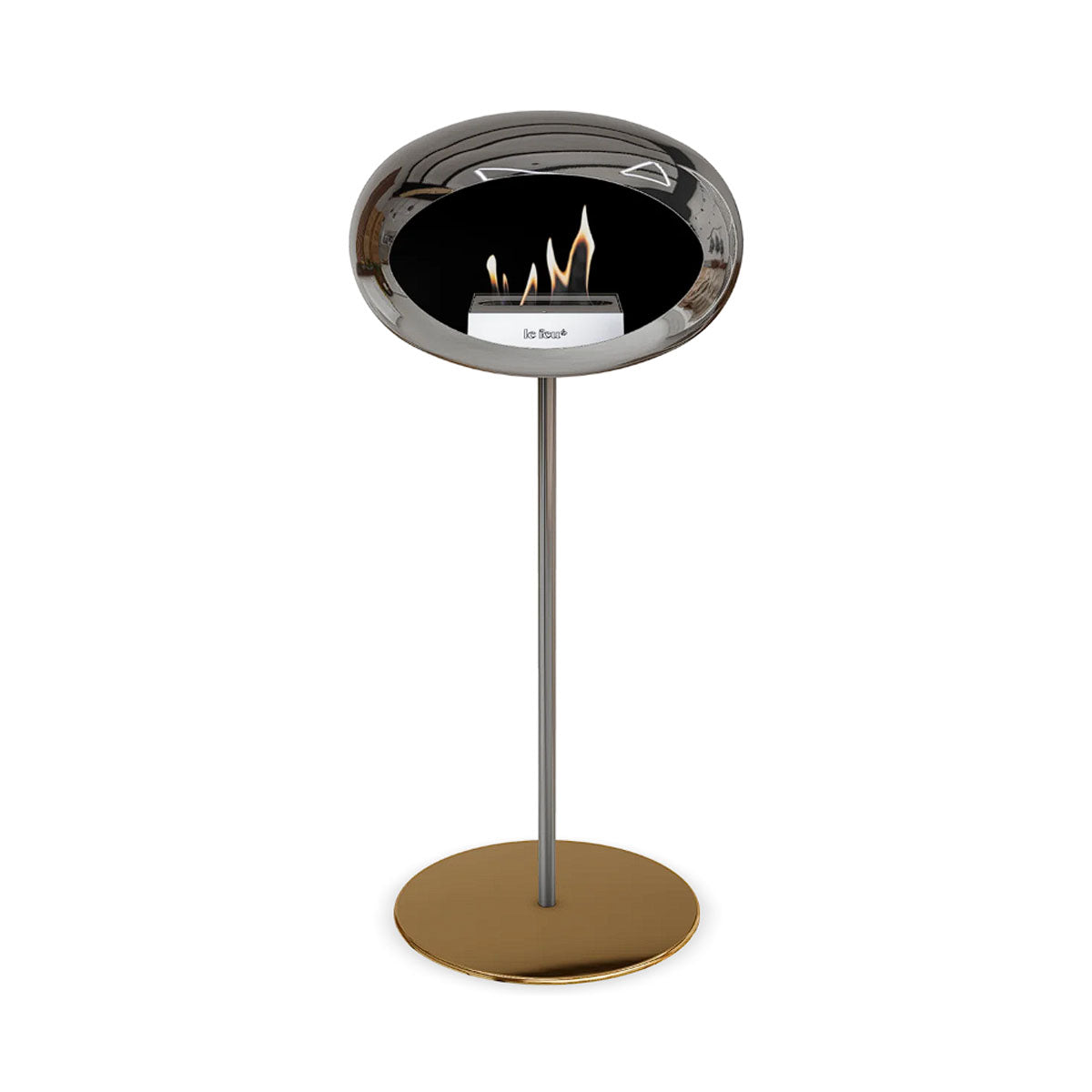 Le Feu Ground Steel High - Chromed Silver - 25mm Pole Width