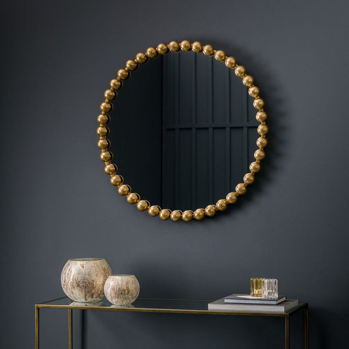 Gallery Direct Ceretti Round Mirror Gold 800x50x800mm