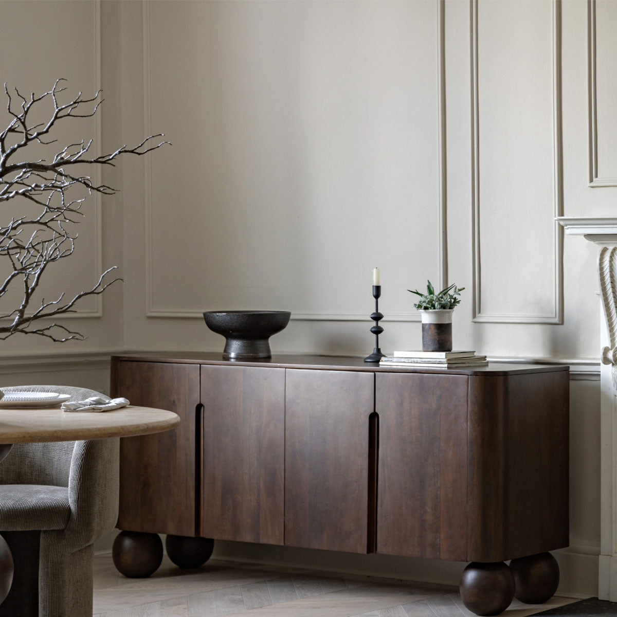 Gallery Direct Sculpt 4 Door Sideboard 1700x430x800mm