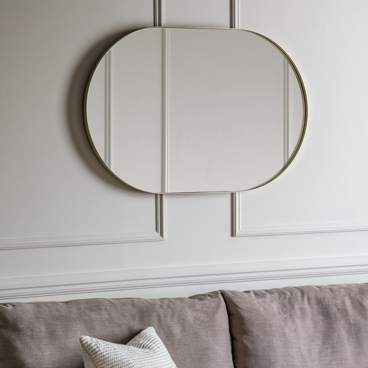 Gallery Direct Hurston Elipse Mirror Champagne 600x30x900mm