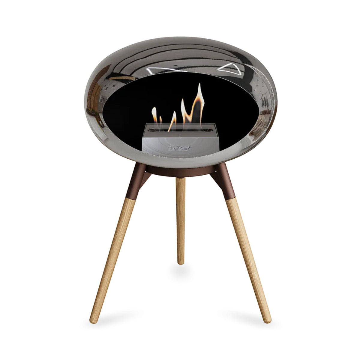 Le Feu Ground Wood Low - Chromed Silver