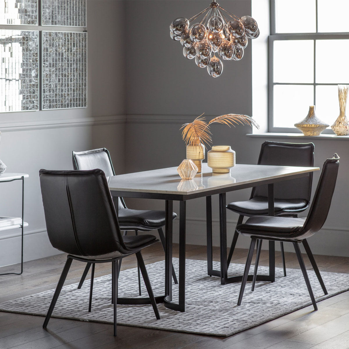 Gallery Direct Everton Dining Table Black 1800x900x760mm