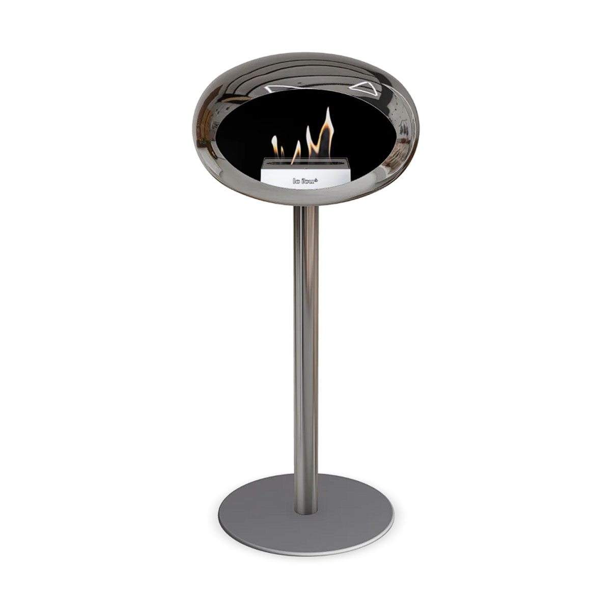 Le Feu Ground Steel High - Chromed Silver - 60mm Pole Width