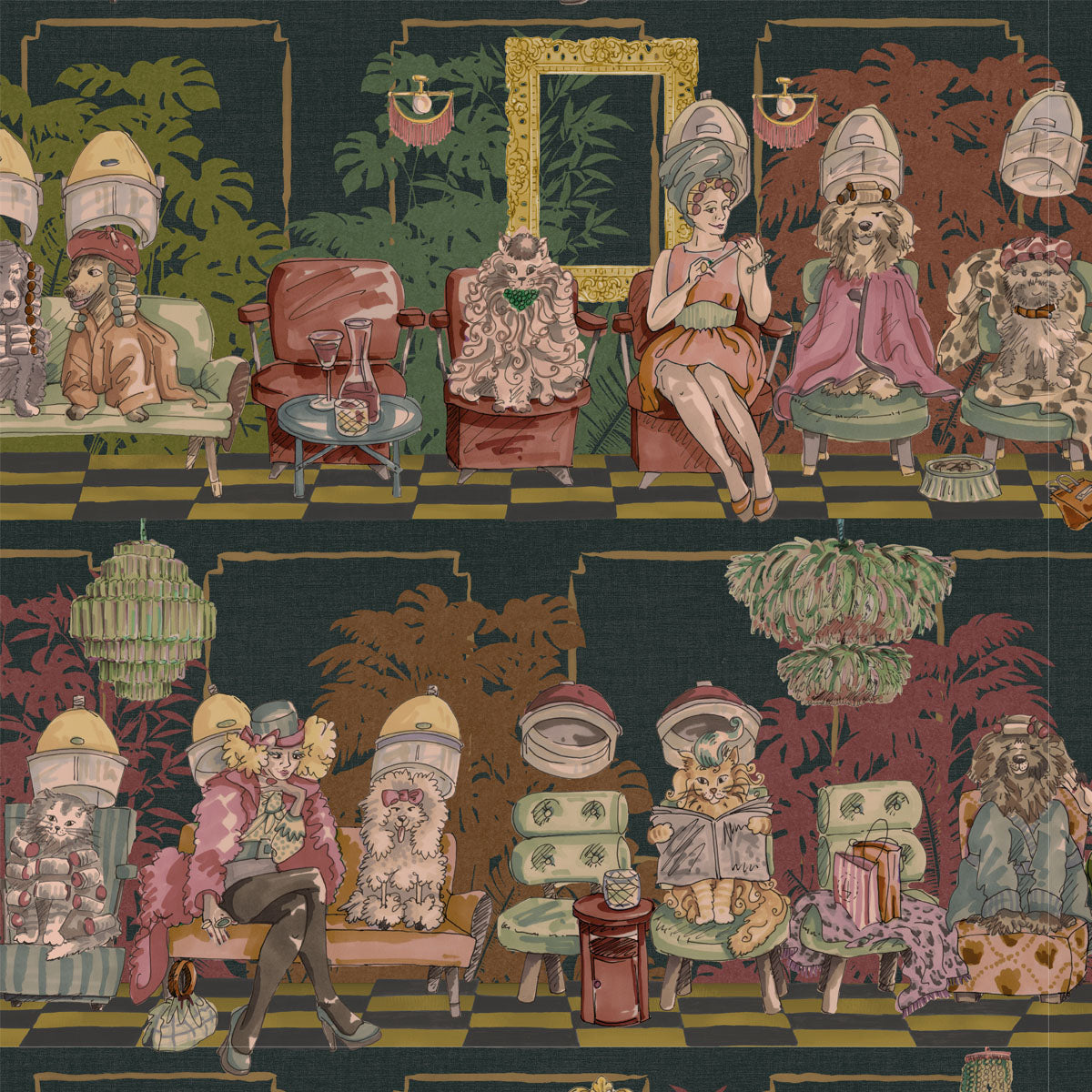 Brand McKenzie The Parlour Wallpaper - Dark Dye