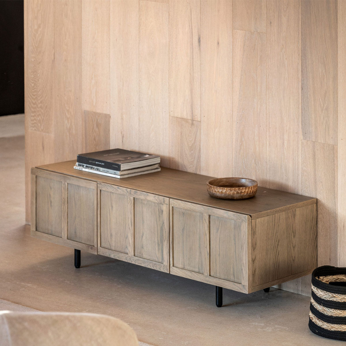 Gallery Direct Panelled Media Unit 1257x400x400mm