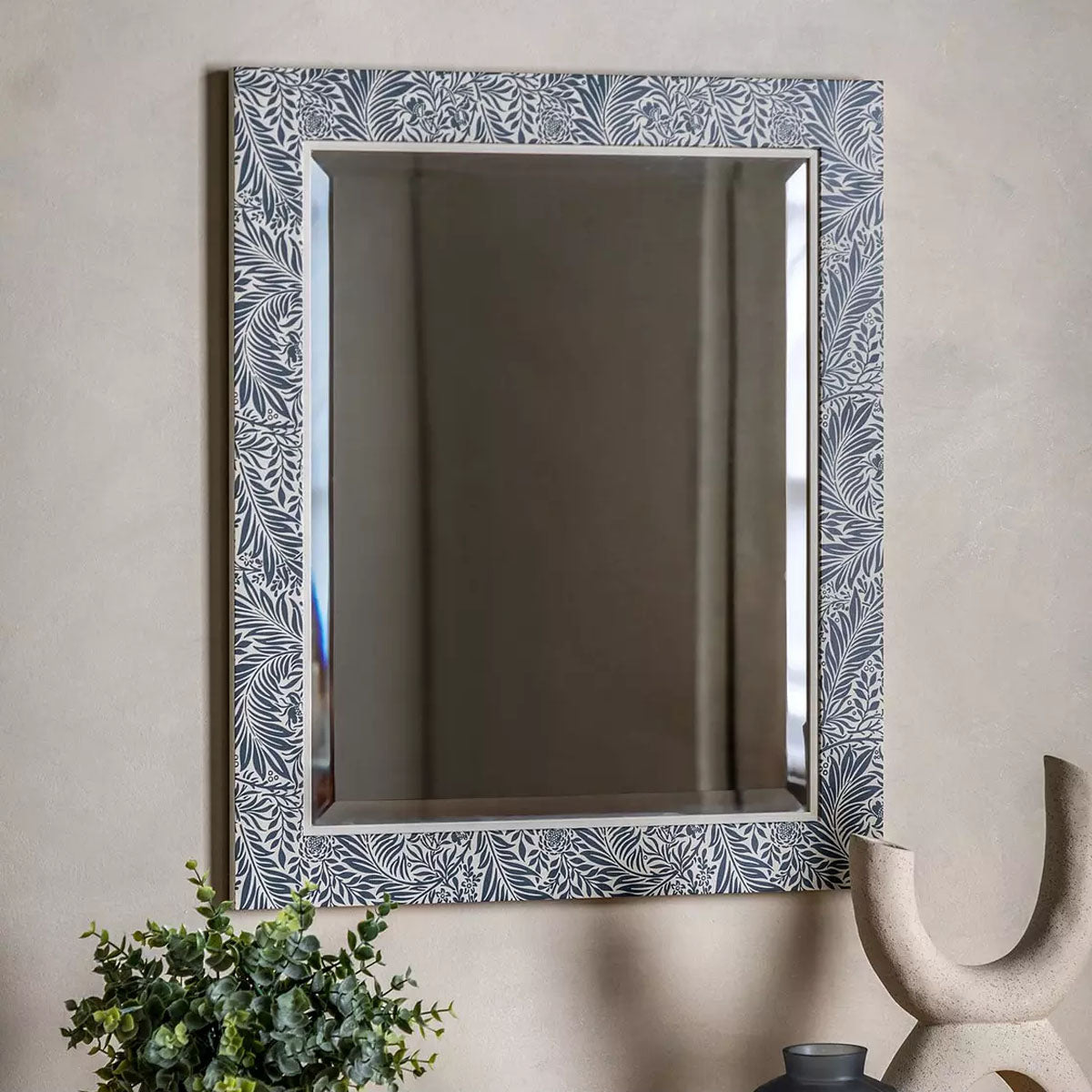 Gallery Direct Cotswold Rectangle Mirror Navy 510x610mm
