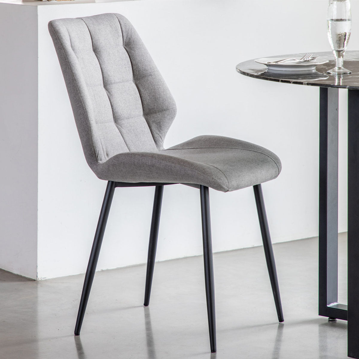 Gallery Direct Manford Dining Chair Light Grey (2pk)
