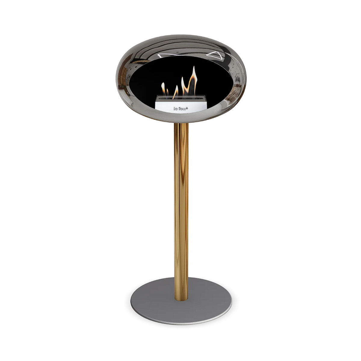Le Feu Ground Steel High - Chromed Silver - 60mm Pole Width
