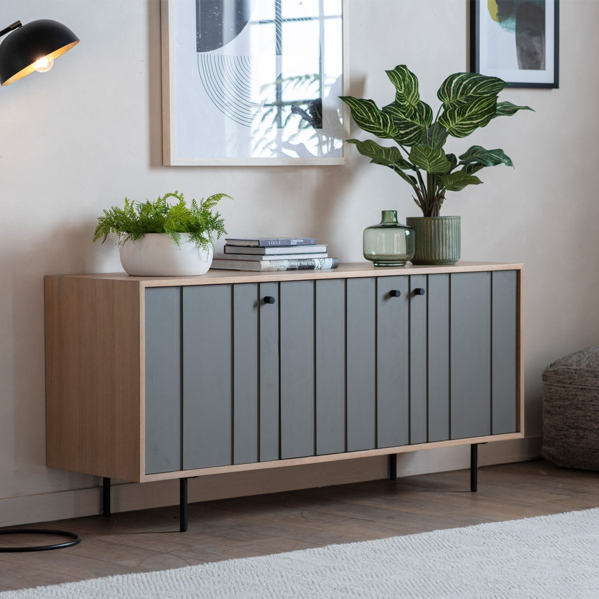 Gallery Direct Fuji 3 Door Sideboard 1500x450x700mm