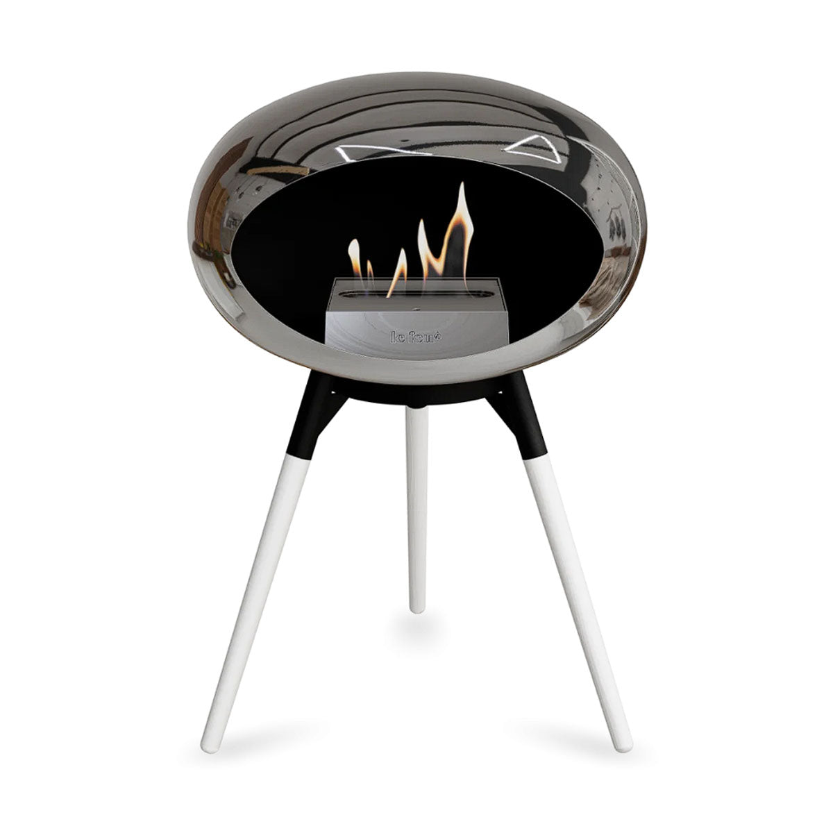 Le Feu Ground Wood Low - Chromed Silver