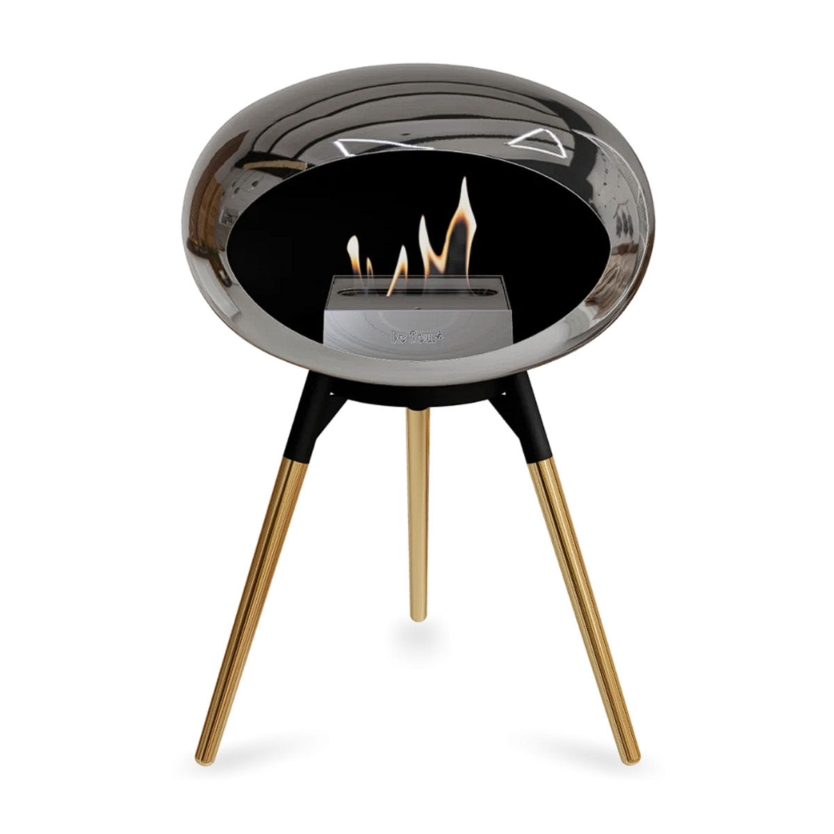 Le Feu Ground Wood Low - Chromed Silver