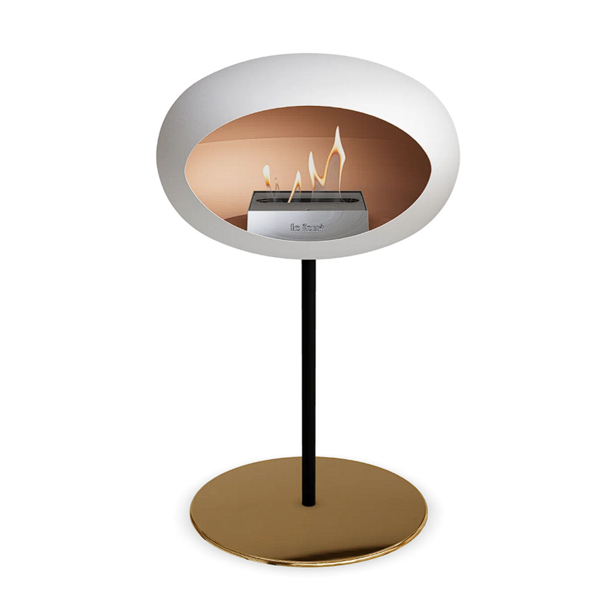 Le Feu Ground Steel Low - White - 25mm Pole Width