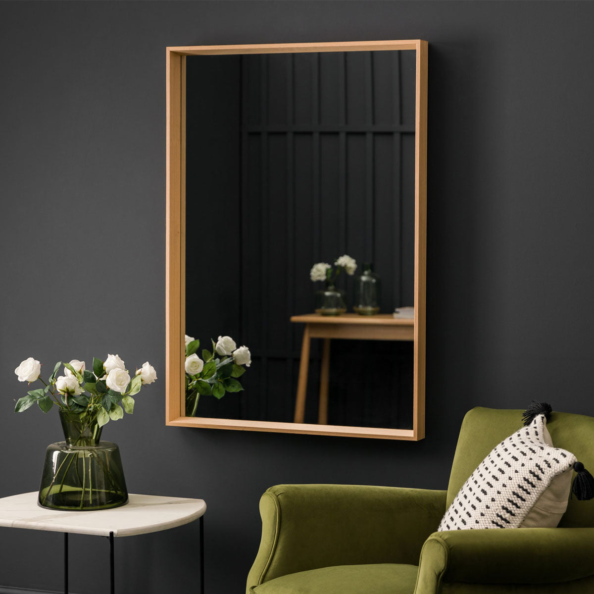 Gallery Direct Comet Mirror Oak 740x1045mm