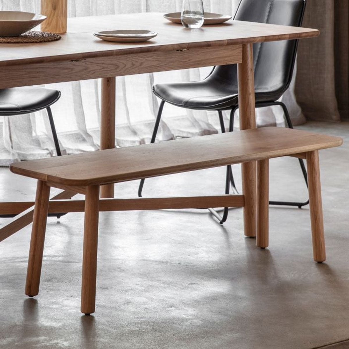 Gallery Direct Kingham Dining Bench 1300x360x430mm