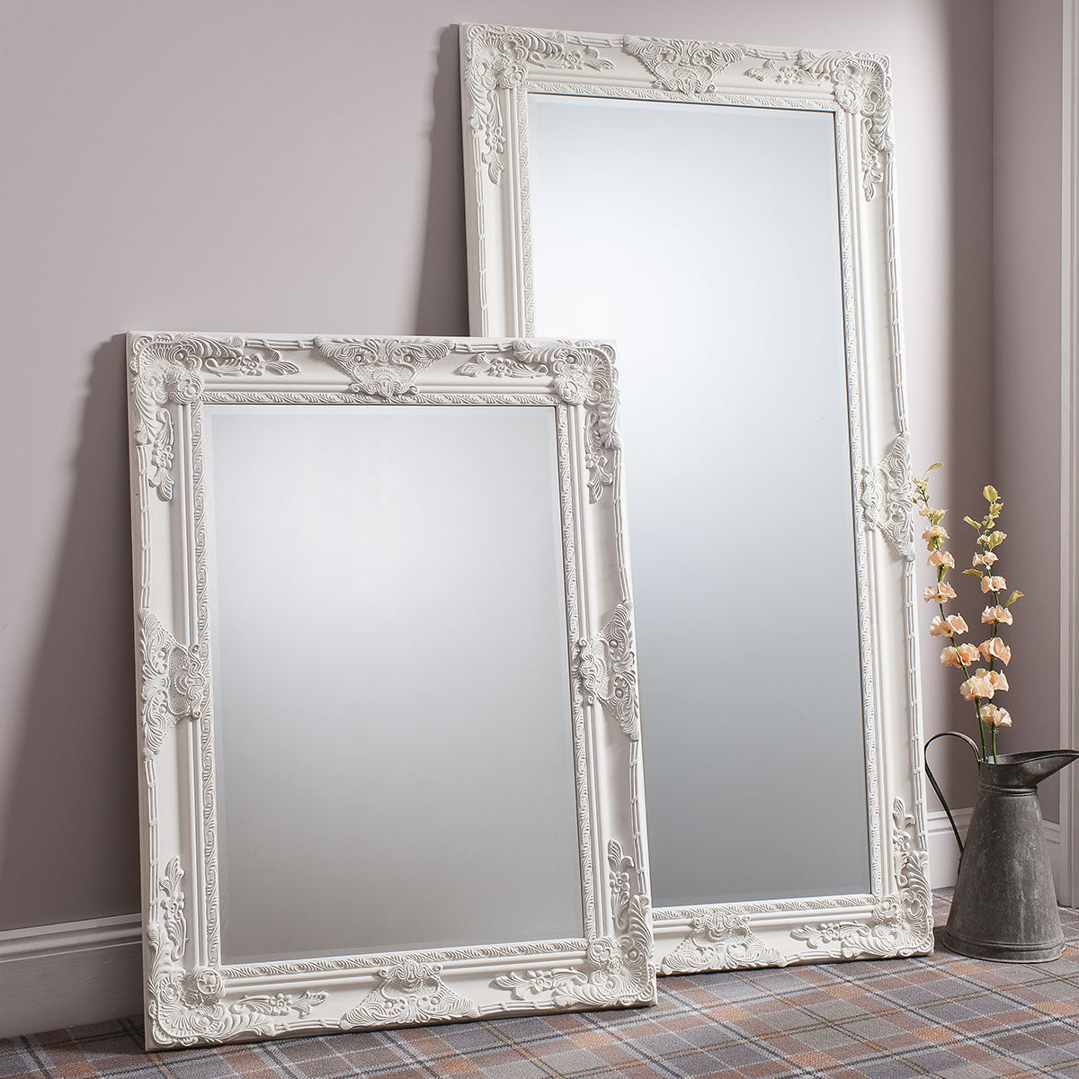 Gallery Direct Hampshire Leaner Mirror Cream 1700x840mm