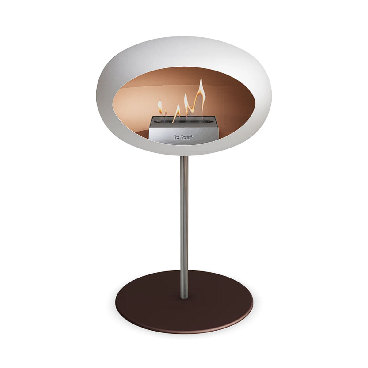 Le Feu Ground Steel Low - White - 25mm Pole Width