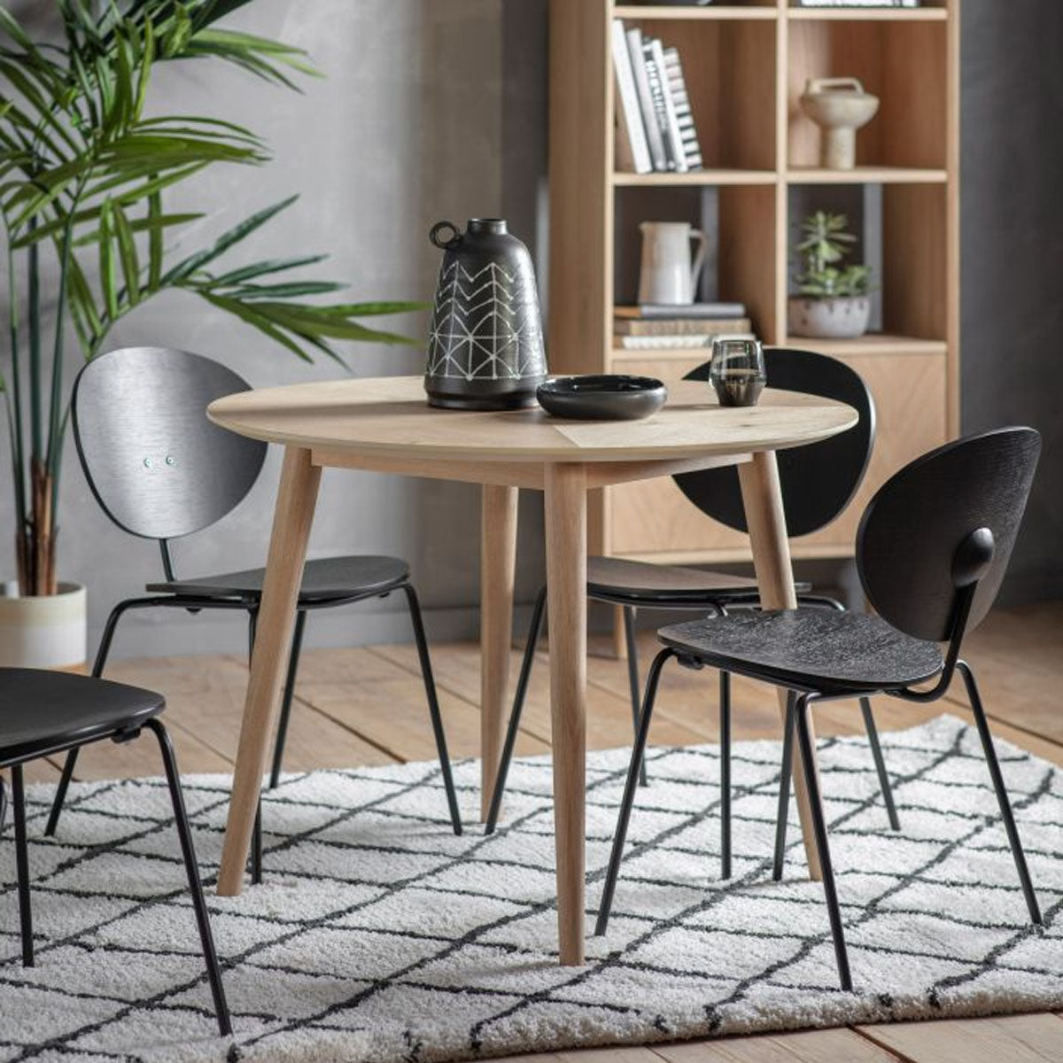 Gallery Direct Milano Round Dining Table 1000x1000x760mm