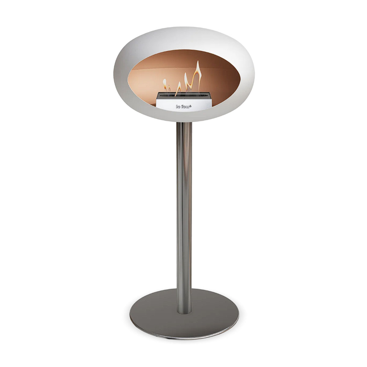 Le Feu Ground Steel High - White - 60mm Pole Width