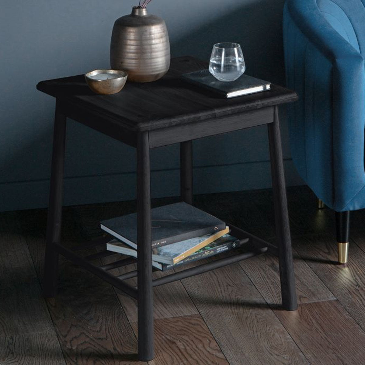 Gallery Direct Wycombe Side Table Black 500x500x600mm