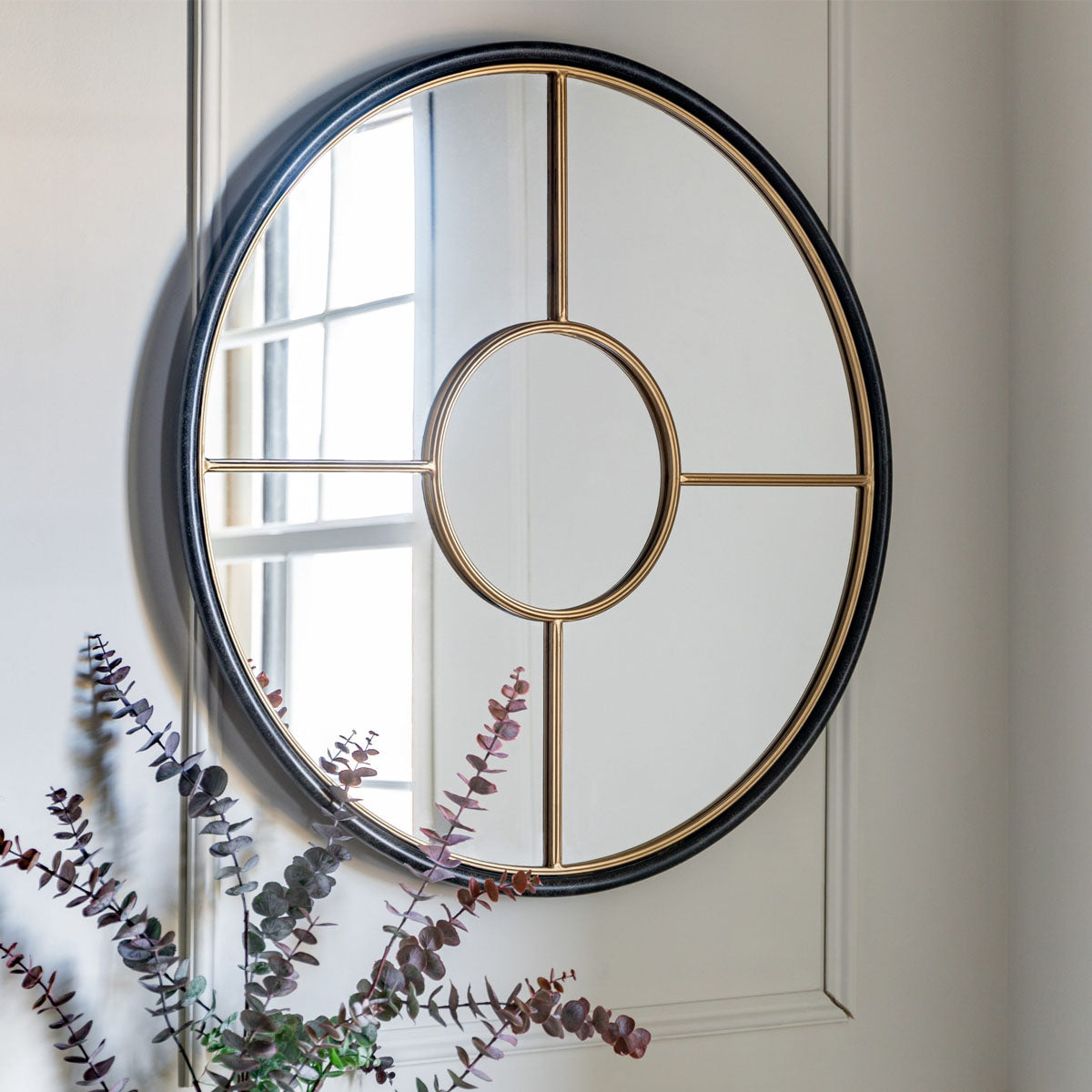 Gallery Direct Rocca Round Mirror Gold 800x35x800mm