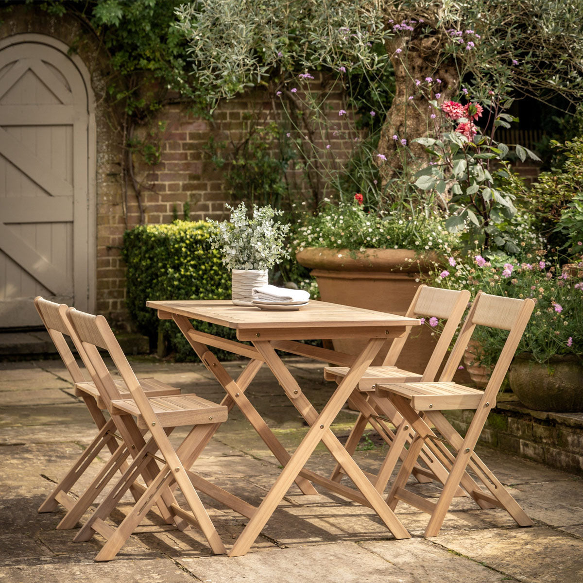 Gallery Direct Lindos Folding Chair Natural (2pk)