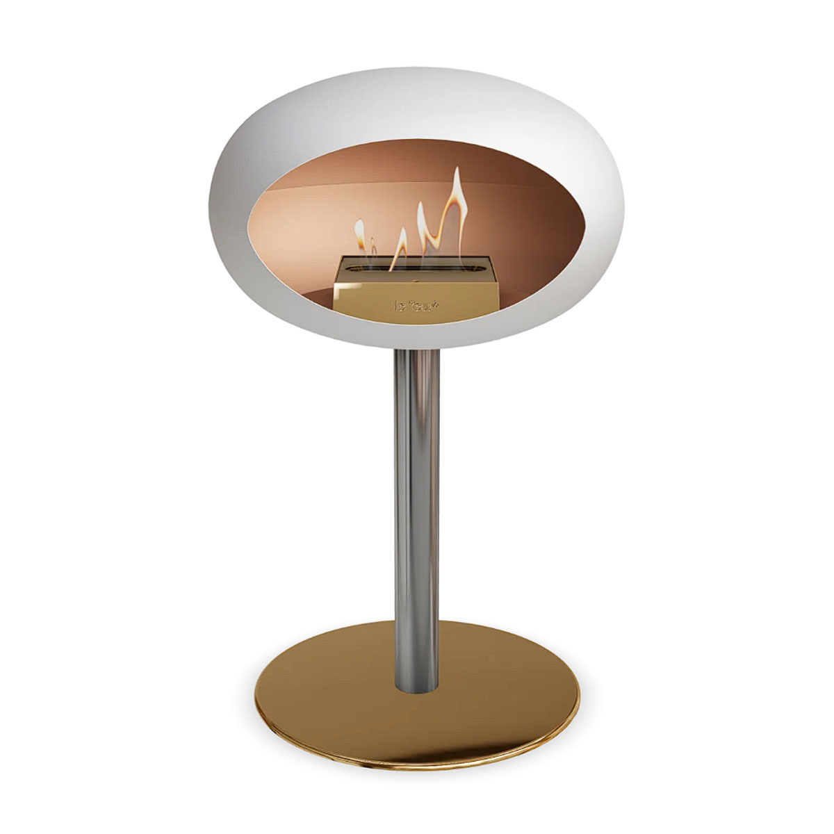 Le Feu Ground Steel Low - White - 60mm Pole Width