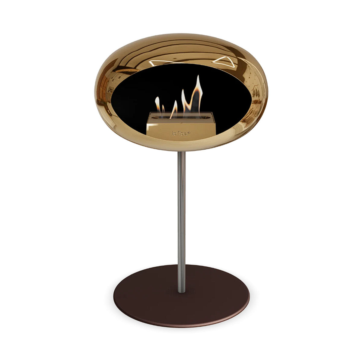Le Feu Ground Steel Low - Chromed Rose Gold - 25mm Pole Width