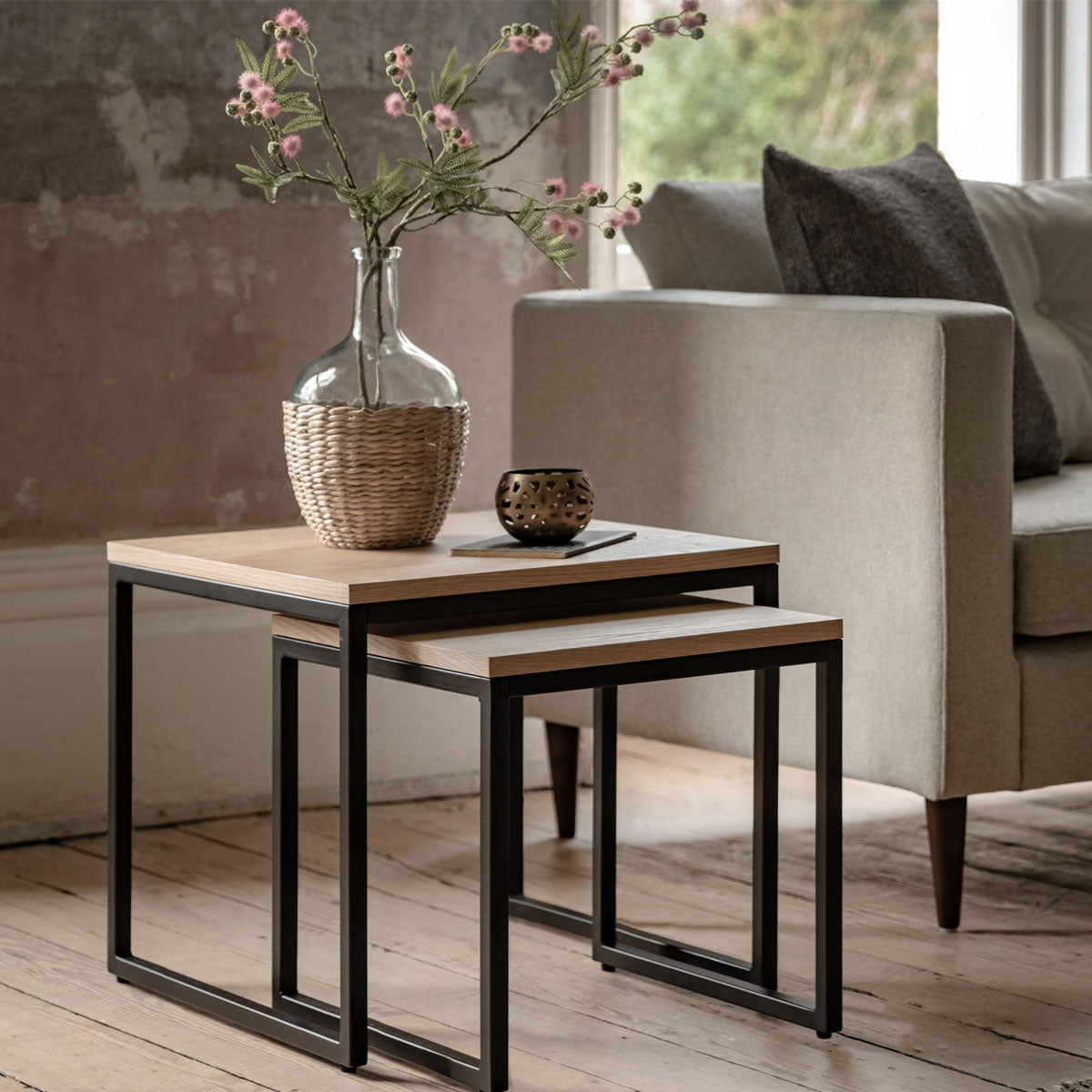 Gallery Direct Henley Side Table Nest 500x500x450mm