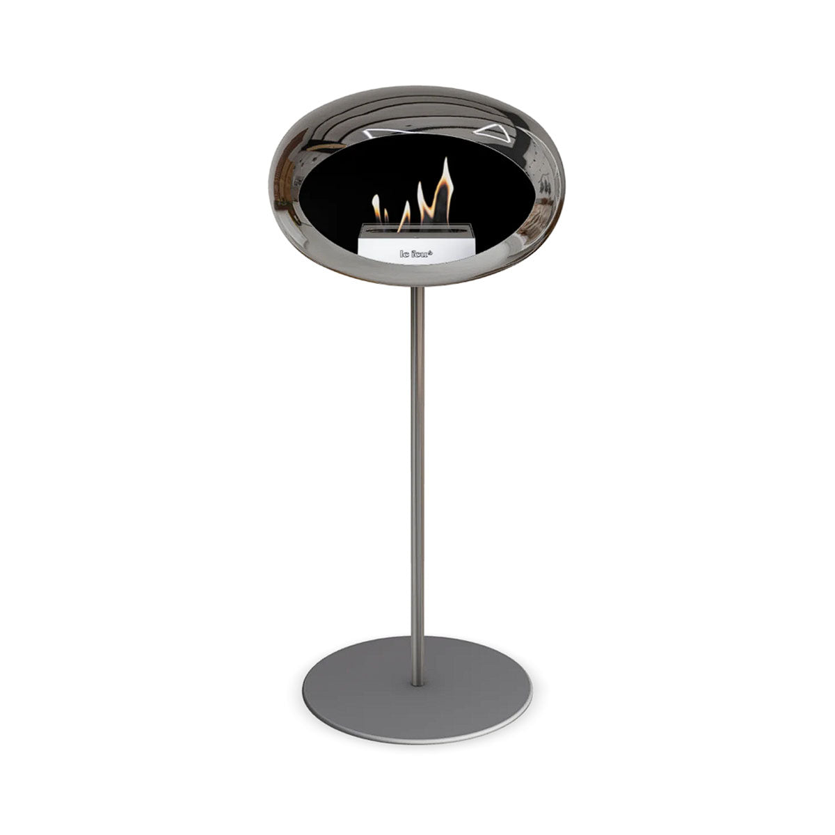 Le Feu Ground Steel High - Chromed Silver - 25mm Pole Width