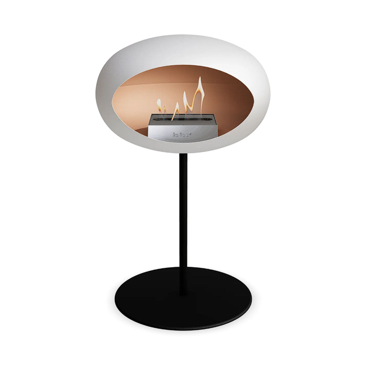 Le Feu Ground Steel Low - White - 25mm Pole Width