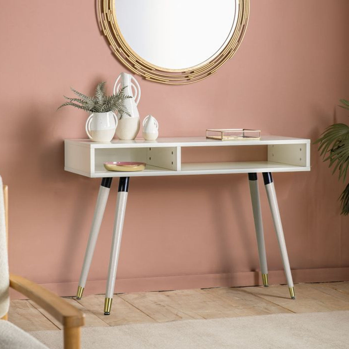 Gallery Direct Holbrook Console Table White 1100x450x770mm