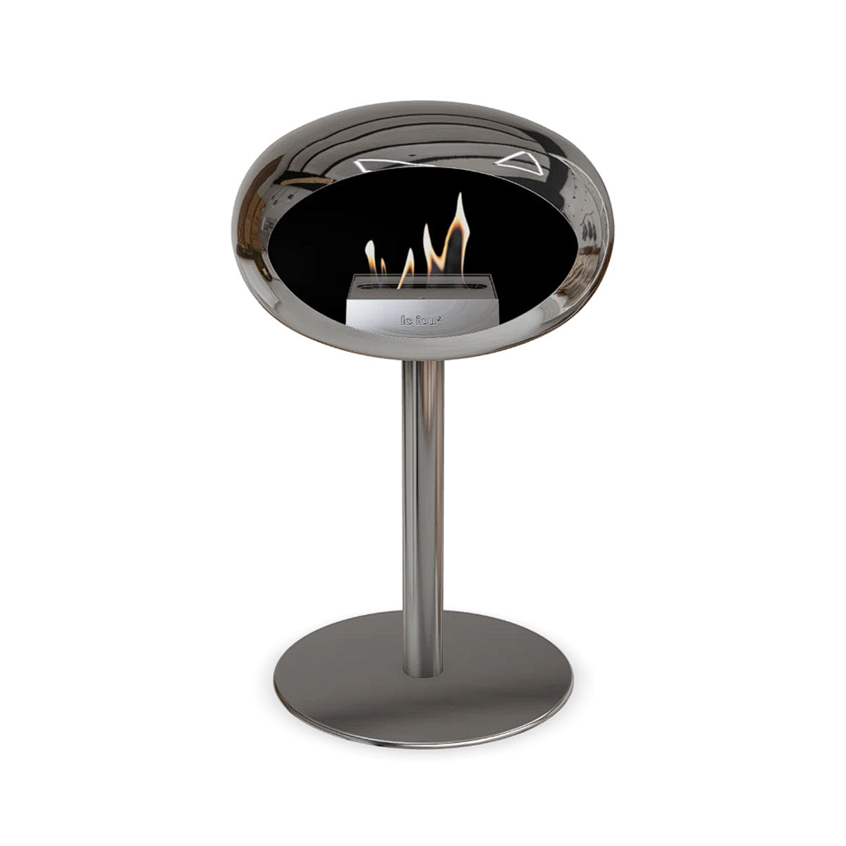 Le Feu Ground Steel Low - Chromed Silver - 60mm Pole Width