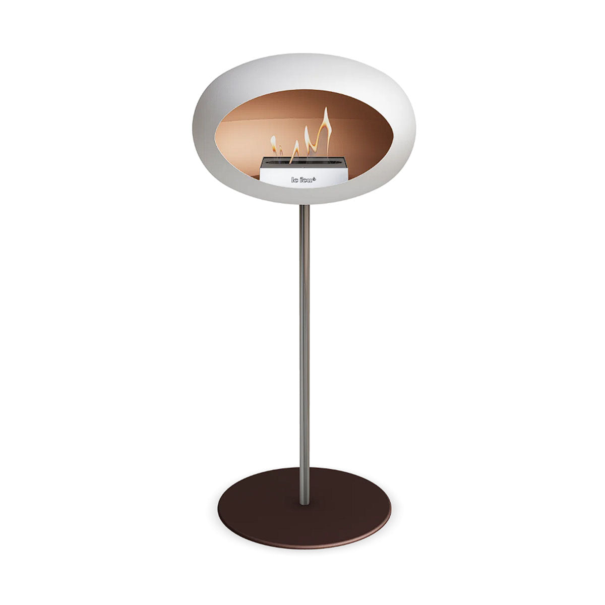 Le Feu Ground Steel High - White - 25mm Pole Width