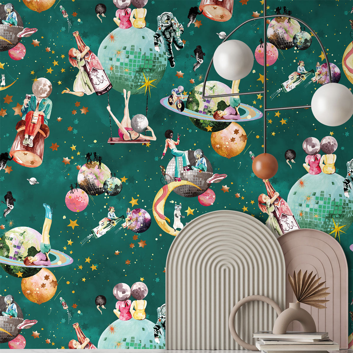 Brand McKenzie Cosmic Groove Wallpaper - Aurora