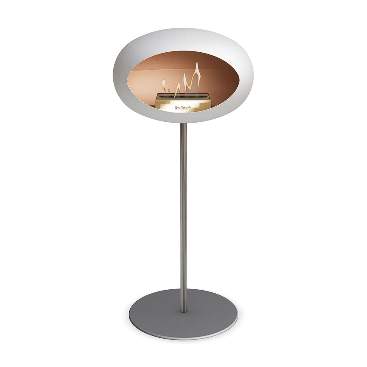 Le Feu Ground Steel High - White - 25mm Pole Width