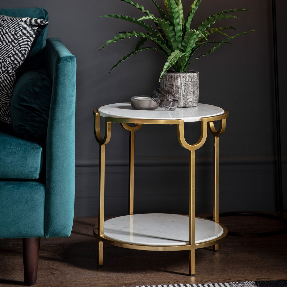 Gallery Direct Weston Side Table White Marble