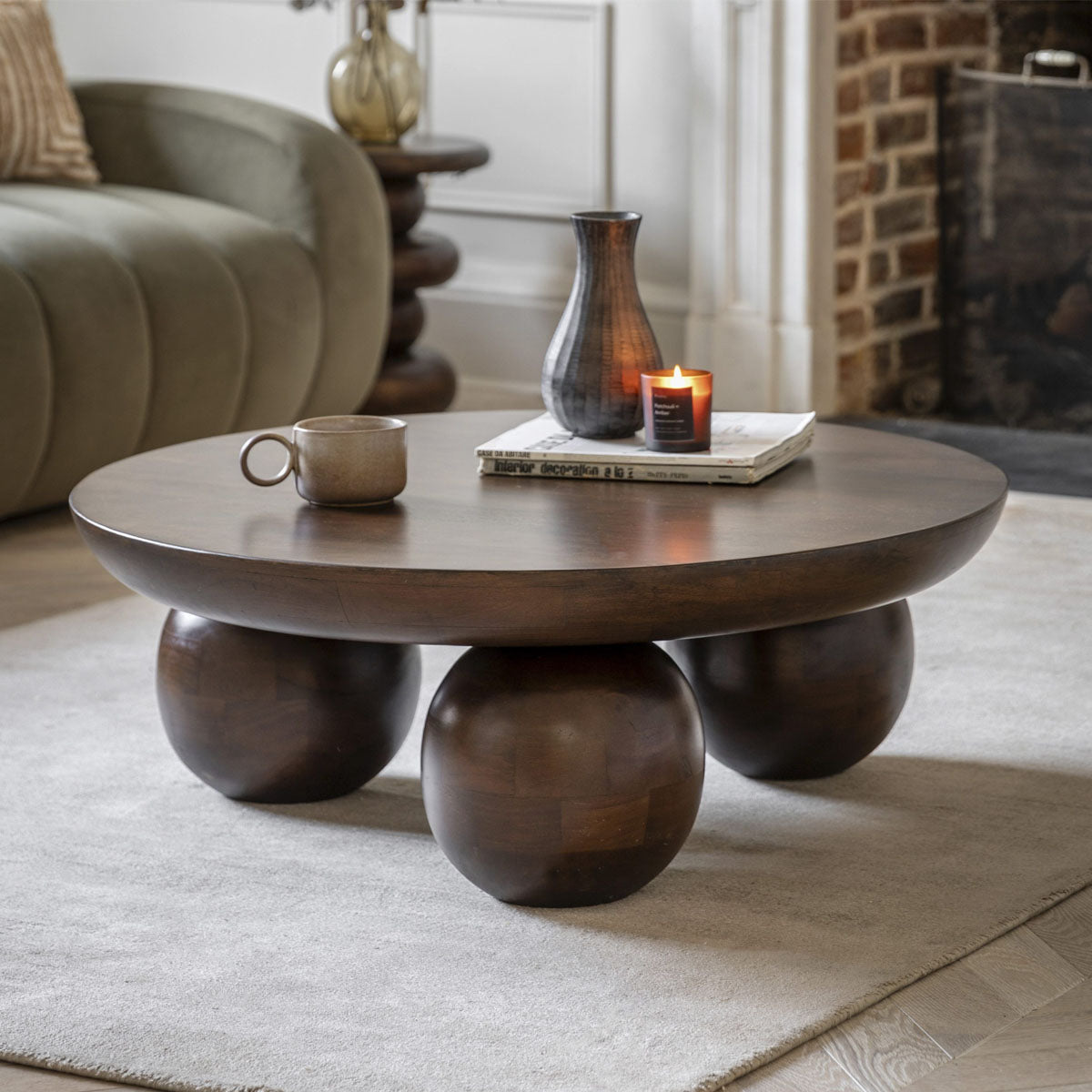Gallery Direct Sculpt Round Coffee Table 900x900x340mm