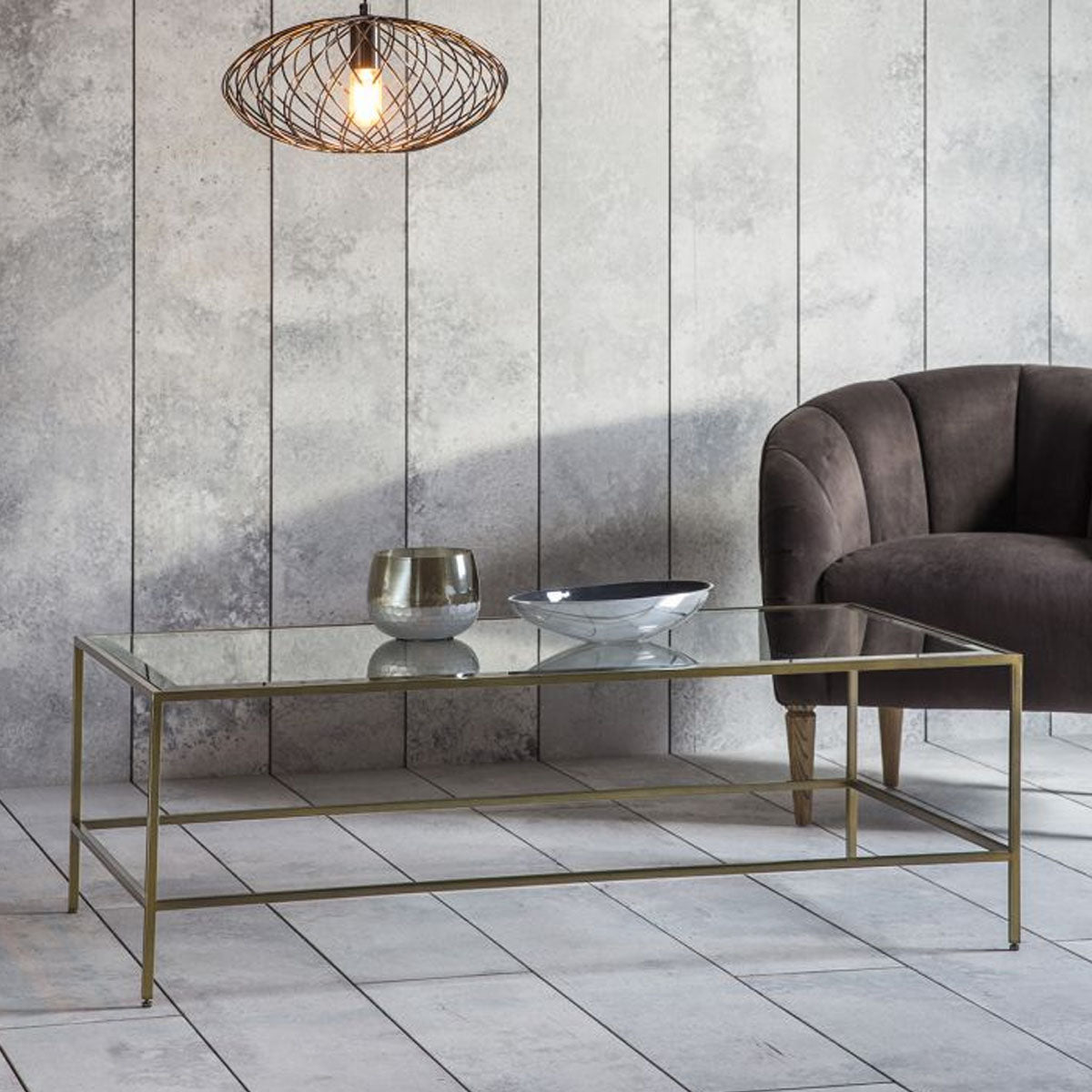 Gallery Direct Rothbury Coffee Table Bronze 1200x650x400mm