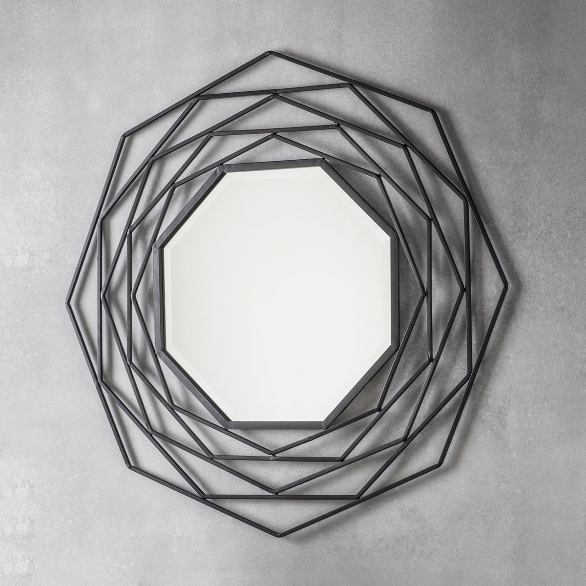 Gallery Direct Estella Mirror Black 910x910mm