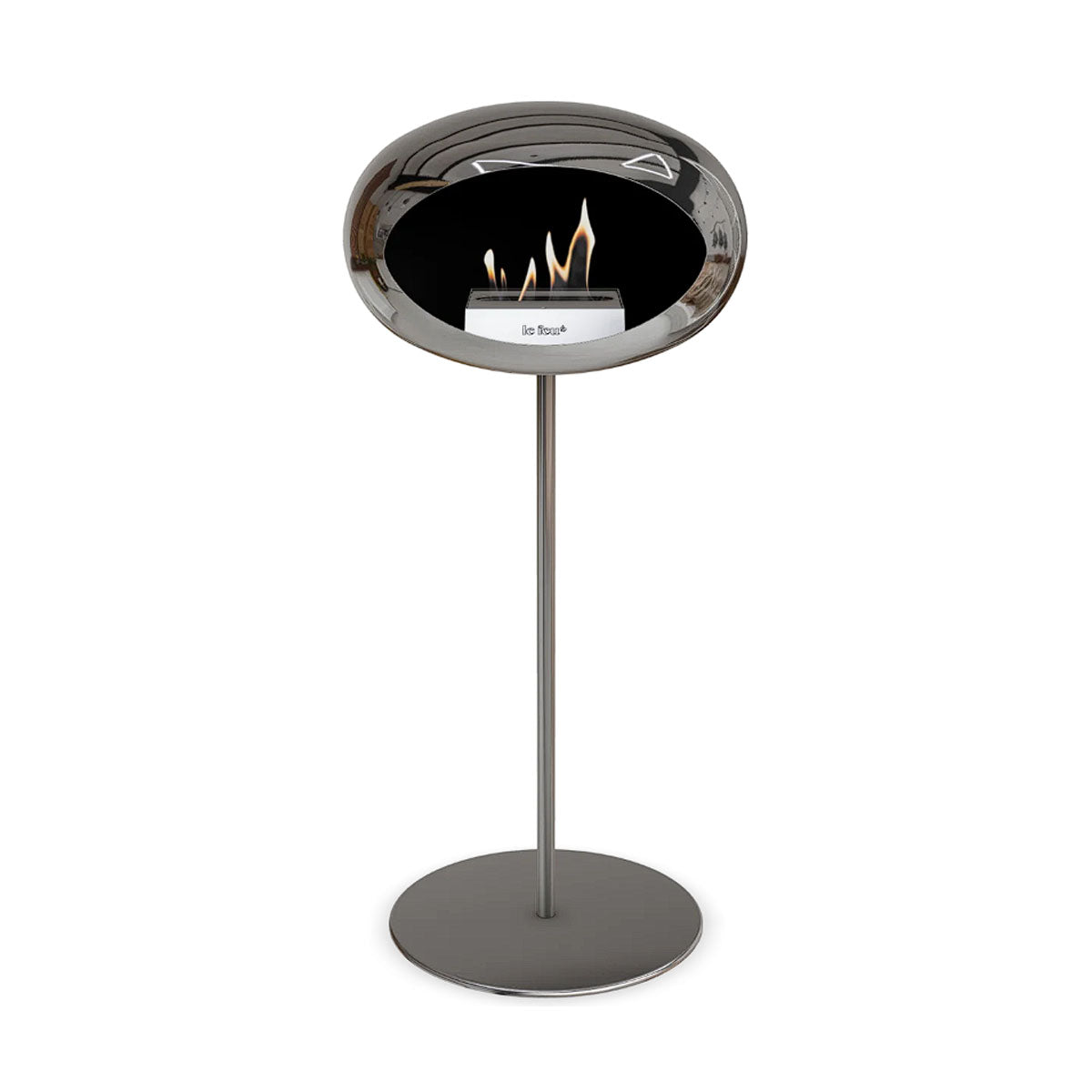 Le Feu Ground Steel High - Chromed Silver - 25mm Pole Width