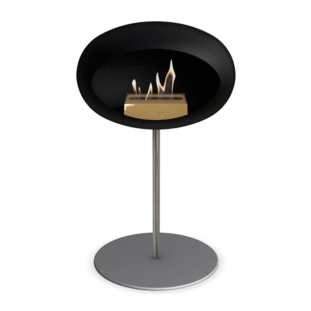 Le Feu Ground Steel Low - Black - 25mm Pole Width