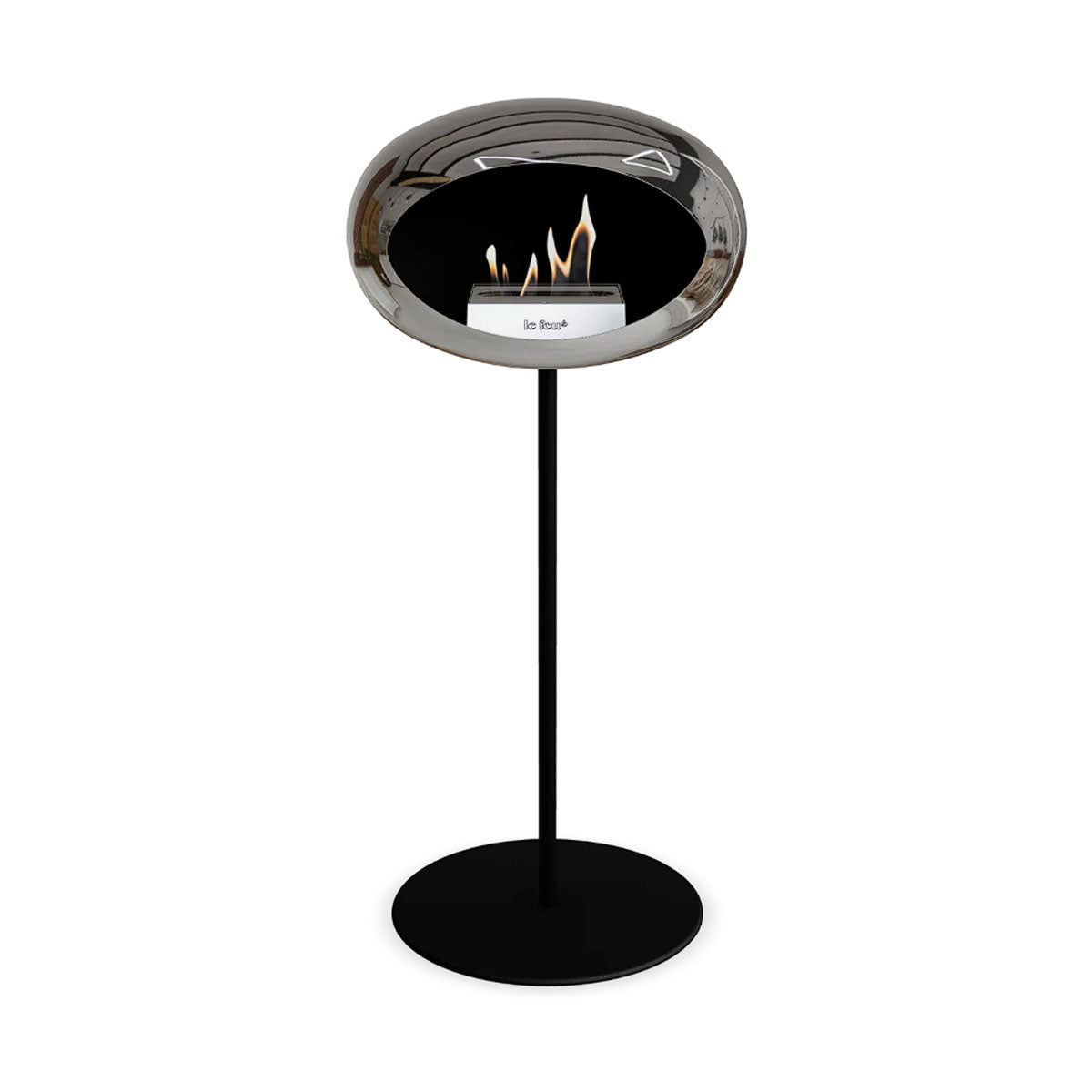 Le Feu Ground Steel High - Chromed Silver - 25mm Pole Width