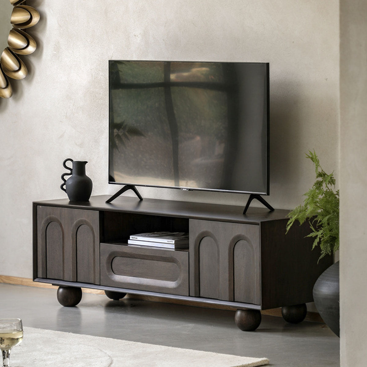 Gallery Direct Arc Media Unit 1400x400x450mm