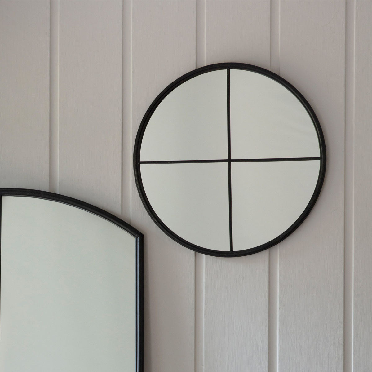 Gallery Direct Frida Round Mirror Black 600x40x600mm