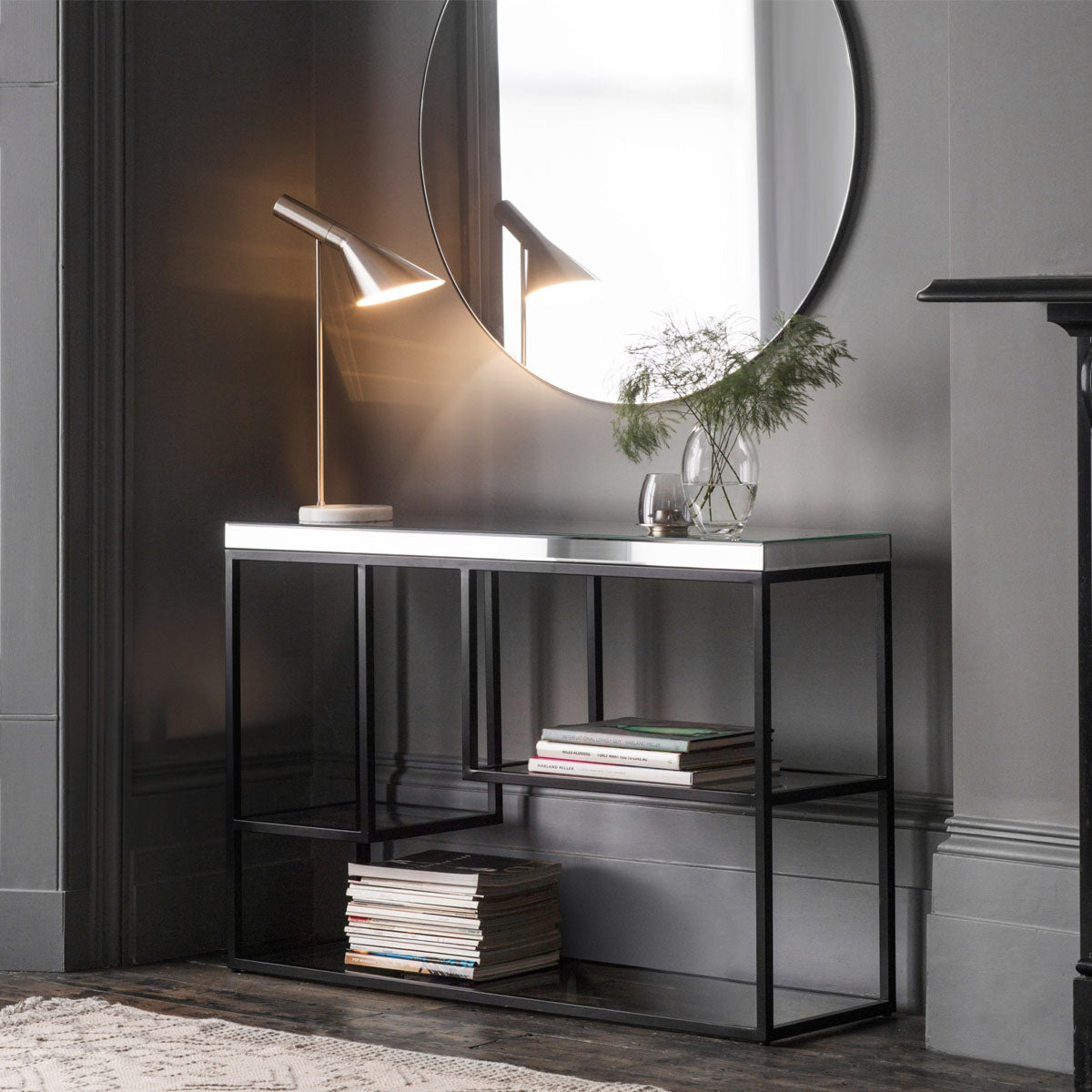 Gallery Direct Pippard Console Table Black 1200x360x820mm