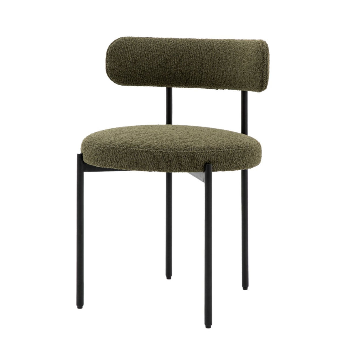 Gallery Direct Aveley Dining Chair Green (2pk) 525x510x750mm