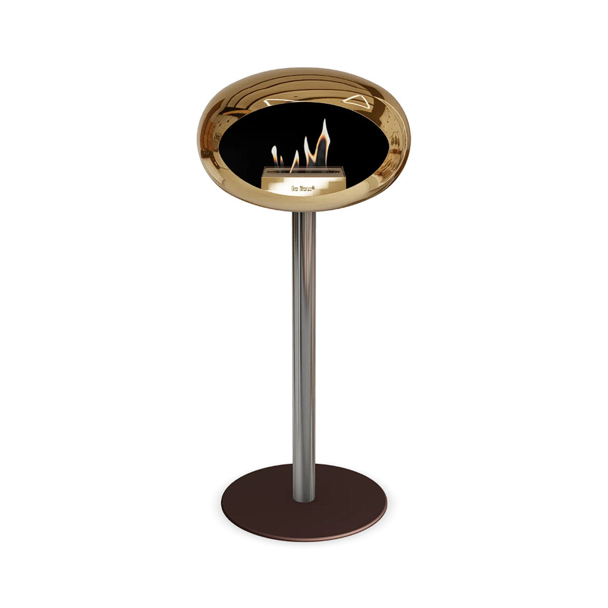 Le Feu Ground Steel High - Chromed Rose Gold - 60mm Pole Width