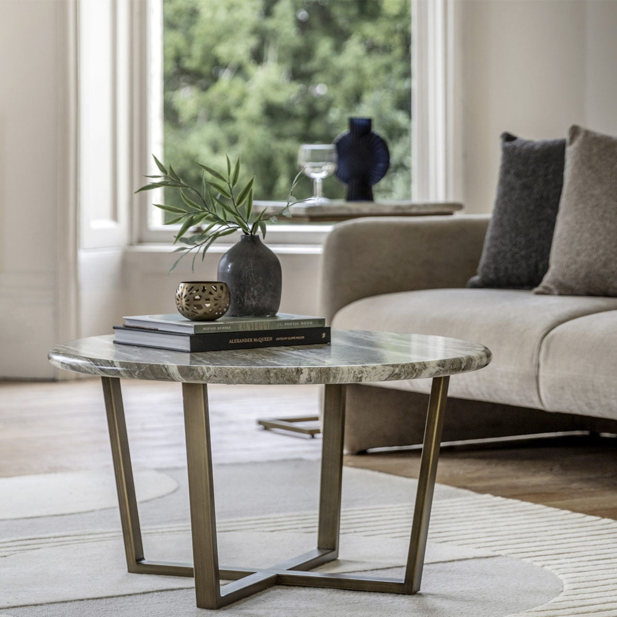 Gallery Direct Lusso Round Coffee Table 800x800x450mm