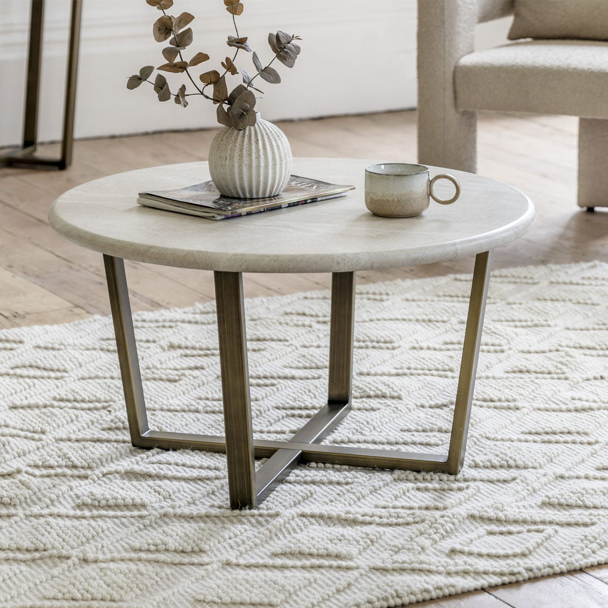 Gallery Direct Moderna Round Coffee Table 800x800x450mm