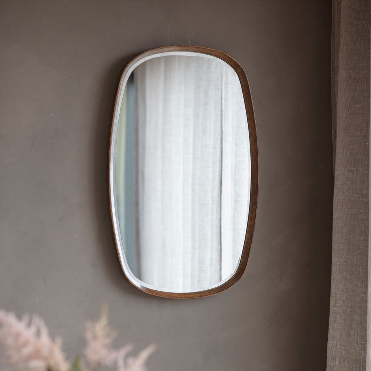 Gallery Direct Keaton Mirror Walnut 900x550mm